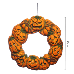 Halloween Spooky Wreath LED Lantern LED Pumpkin Light Door Hanger Home Decor 4 Halloween Spooky Wreath LED Lantern LED Pumpkin Light Door Hanger Home Decor - Image 4