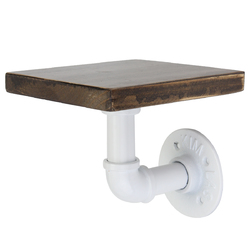 Industrial Wall Mount Display Shelf Hanging Iron Pipe Bracket Holder Shelving Decoration 6 Industrial Wall Mount Display Shelf Hanging Iron Pipe Bracket Holder Shelving Decoration - Image 6