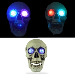 Portable Colorful LED Glowing Skull Night light Halloween Party Decor 2