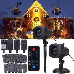 12 Patterns 4W LED Remote Projector Stage Light Moving Laser Spotlightt for Christmas Halloween 2