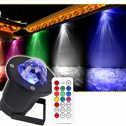 12W Remote Control Water Wave Effect Outdoor Projector Light with 7Colors Decor for Christmas Party 1