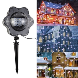 ARILUX?® 4W LED Warm White / White Snowfall Projector Light Remote Rotating Snowflake Christmas Decor 2