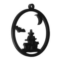 Acrylic DIY Frame Bezel Pendant Black Plastic UV Resin Box Christmas Decoration Gift 8 Pattern with Hole 4 Acrylic DIY Frame Bezel Pendant Black Plastic UV Resin Box Christmas Decoration Gift 8 Pattern with Hole - Image 4