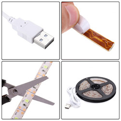 DC5V 5M USB 2835 SMD Pure White Warm White Red Blue Waterproof LED Strip TV Backlight 2 DC5V 5M USB 2835 SMD Pure White Warm White Red Blue Waterproof LED Strip TV Backlight - Image 2