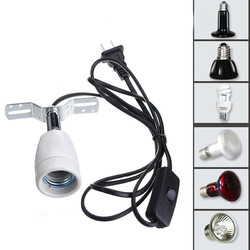 E27 Ceramic Universal Lamp Holder Reptile Climbing Pet Box Heating with Switch US Plug 1