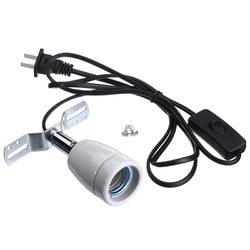 E27 Ceramic Universal Lamp Holder Reptile Climbing Pet Box Heating with Switch US Plug 2 E27 Ceramic Universal Lamp Holder Reptile Climbing Pet Box Heating with Switch US Plug - Image 2