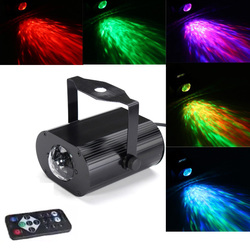 10W RGB Remote LED Water Wave Stage Lighting Disco Party Projector AC100-240V 1
