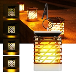 Solar Powered 75 LED Flame Effect Hanging Lantern Light Outdoor Waterproof Garden Lawn Tree Decor 1