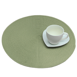 Round Jacquard Woven Non Slip Placemats Kitchen Dining Table Mat Heat Resistant 6 Colors 2