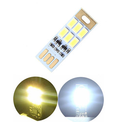 Mini 1W USB 6 LED Touch Stepless Dimming / Light-controlled Night Card Light for Power Bank Computer 2