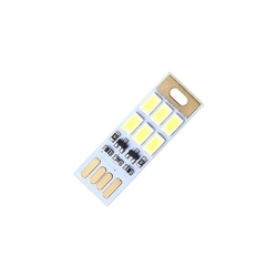 Mini 1W USB 6 LED Touch Stepless Dimming / Light-controlled Night Card Light for Power Bank Computer 3