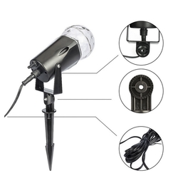 3W Rotating Crystal Ball LED Christmas Projection Stage Light Waterproof Outdoor Landscape Spotlight 7 3W Rotating Crystal Ball LED Christmas Projection Stage Light Waterproof Outdoor Landscape Spotlight - Image 7