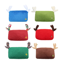 Christmas Deer Antlers Car Seat Headrest Neck Auto Pillow Cotton Cushion 2