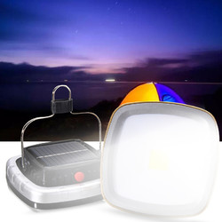 Portable 3W 300LM COB LED Solar Lantern USB Rechargeable Camping Tent Light Emergency Lamp 1