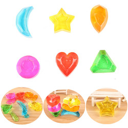 6PCS Crystal Slime Diamond Star Heart Moon Simulated Mud Jelly Plasticine Stress Relief Gift Toy 1