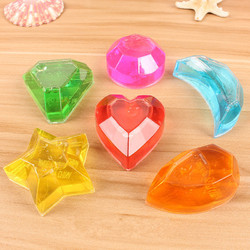 6PCS Crystal Slime Diamond Star Heart Moon Simulated Mud Jelly Plasticine Stress Relief Gift Toy 2
