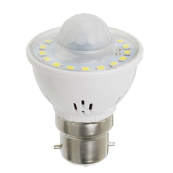 E27 B22 3W Human Body Infrared Sensor Warm White Pure White LED Light Bulb for Stairway AC220V 6