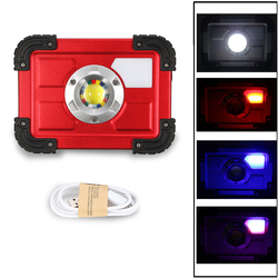 30W COB 4 Mode LED Portable USB Rechargeable Flood Light Spot Hiking Camping Outdoor Work Lamp 6