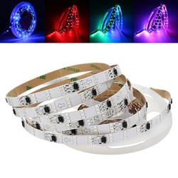 5M SMD3528 R G B Three Rows Non-waterproof LED Strip Light with DC Female Connector DC12V 2