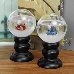 Crystal Ball Weather Forecast Storm Bottle Wood Glass Base Home Decoration For Kids Childrens Gift 1