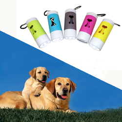LED Flashlight Dispenser For Pet Dog Cat Poop Scoop Waste Bags Roll Refill Clean Up 2