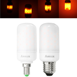 ARILUX?® E27 E14 2.7W SMD2835 1595K Two Modes 63LEDs Warm White Flame Light Bulb AC85-265V 2
