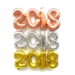 2018 Number Foil Balloon Gold Silver Happy New Year Room Party Decoration 1 2018 Number Foil Balloon Gold Silver Happy New Year Room Party Decoration