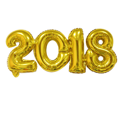 2018 Number Foil Balloon Gold Silver Happy New Year Room Party Decoration 2 2018 Number Foil Balloon Gold Silver Happy New Year Room Party Decoration - Image 2