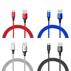 Bakeey 2.4A Nylon Braided Micro USB Fast Charging Sync Data Charger Cable for Samsung HUAWEI 1