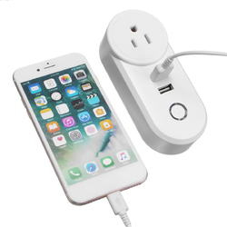 US Plug 110-230V 1250W WIFI Assistant 2 USB Alexa Voice Control APP Smart Socket Charger 2 US Plug 110-230V 1250W WIFI Assistant 2 USB Alexa Voice Control APP Smart Socket Charger - Image 2