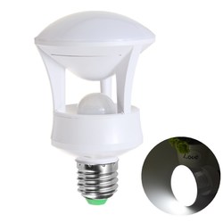 E27 6W 7W SMD5730 Pure White Warm White LED PIR Infrared Body Motion Sensor Lamp Bulb AC110-245V 2