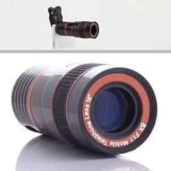 Telephoto PRO Clear Image Lens Zooms 8 times closer! For all Smart Phones & Tablets with Camera - Color: Black/Red 1 Telephoto PRO Clear Image Lens Zooms 8 times closer! For all Smart Phones & Tablets with Camera - Color: Black/Red