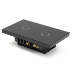 1 Way 2 Gang Crystal Glass Remote Panel Touch LED Light Switch Controller With Remote Control 6 1 Way 2 Gang Crystal Glass Remote Panel Touch LED Light Switch Controller With Remote Control - Image 6