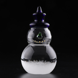 Weather Forecast Barometer Snowman Shape Storm Glass Bottle Desktop Decoration Ornament Gift 1