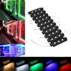 10PCS SMD5050 Waterproof 3LEDs Module Colorful Decorative Strip Light for Home DC12V