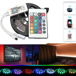 DC12V 2*5M Non-waterproof SMD2835 Smart WIFI Alexa Google Home Control Flexible RGB LED Strip Light 2