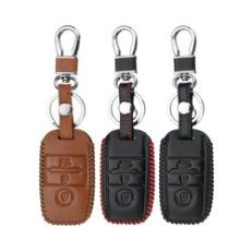 PU Leather Smart Remote Car Key Case/Bag 3 Button Cover Protector Holder for KIA