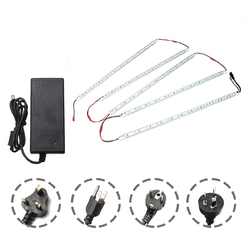5PCS 50CM SMD5050 Non-waterproof 5:1 LED Strip Light + 5A Power Adapter for Grow Plant Garden DC12V 2