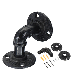 8?—8cm Retro Iron Flange Support Bracket Industrial Pipe Shelf Bracket 2