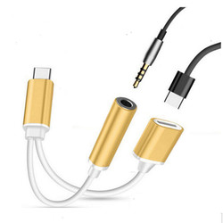 Bakeey 2 in 1 Type-C Headphone 3.5mm Jack Adapter Audio Cable for Samsung Huawei Letv 1