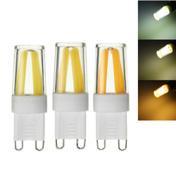 2W G9 Dimmable LED Pure White Warm White Corn Bulb Silicone Crystal COB Lamp Light AC 220V 1