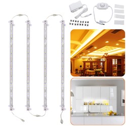 4PCS 30CM 30W 5630 Transparent Cover LED Rigid Strip Light Cabinet Lamp Kitchen Showcase AC110-240V 2