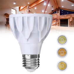 E27 7W Dimmable Par 20 LED COB White Shell Spot Light Bulb Lamp for Home Decoration AC110V 2