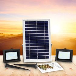 2 Pcs 5W 54 LED Flood Light Waterproof Light Sensor Solar Light 1 2 Pcs 5W 54 LED Flood Light Waterproof Light Sensor Solar Light