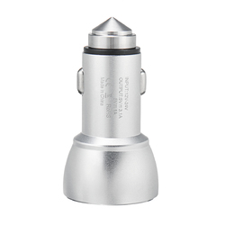 5V 3.1A Dual USB Car Charger Digital LED Voltmeter & Safety Hammer 1