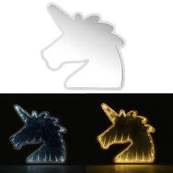 Creative Cute Unicorn Mirror Lamp LED Tunnel Night Light for Kid Atmosphere Light White/Warm White 1 Creative Cute Unicorn Mirror Lamp LED Tunnel Night Light for Kid Atmosphere Light White/Warm White