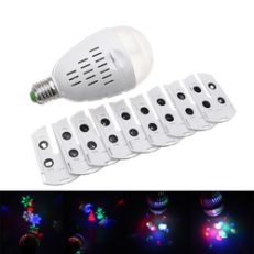 ARILUX?® 3W E27 RGBW 10 Patterns Projector LED Stage Light Bulb for Christmas Party Bar AC110-240V