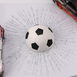 Creative Waterproof PVC 3D Car Window Stickers Tennis Ball Hits Car Body Decal 4