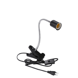20CM E27 Flexible Pet LED Light Lamp Bulb Adapter Holder Socket with Clip On Off Switch EU US Plug 3