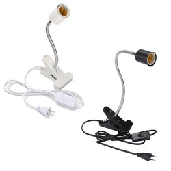 10CM E27 Flexible Pet LED Light Lamp Bulb Adapter Holder Socket with Clip On Off Switch EU US Plug 2